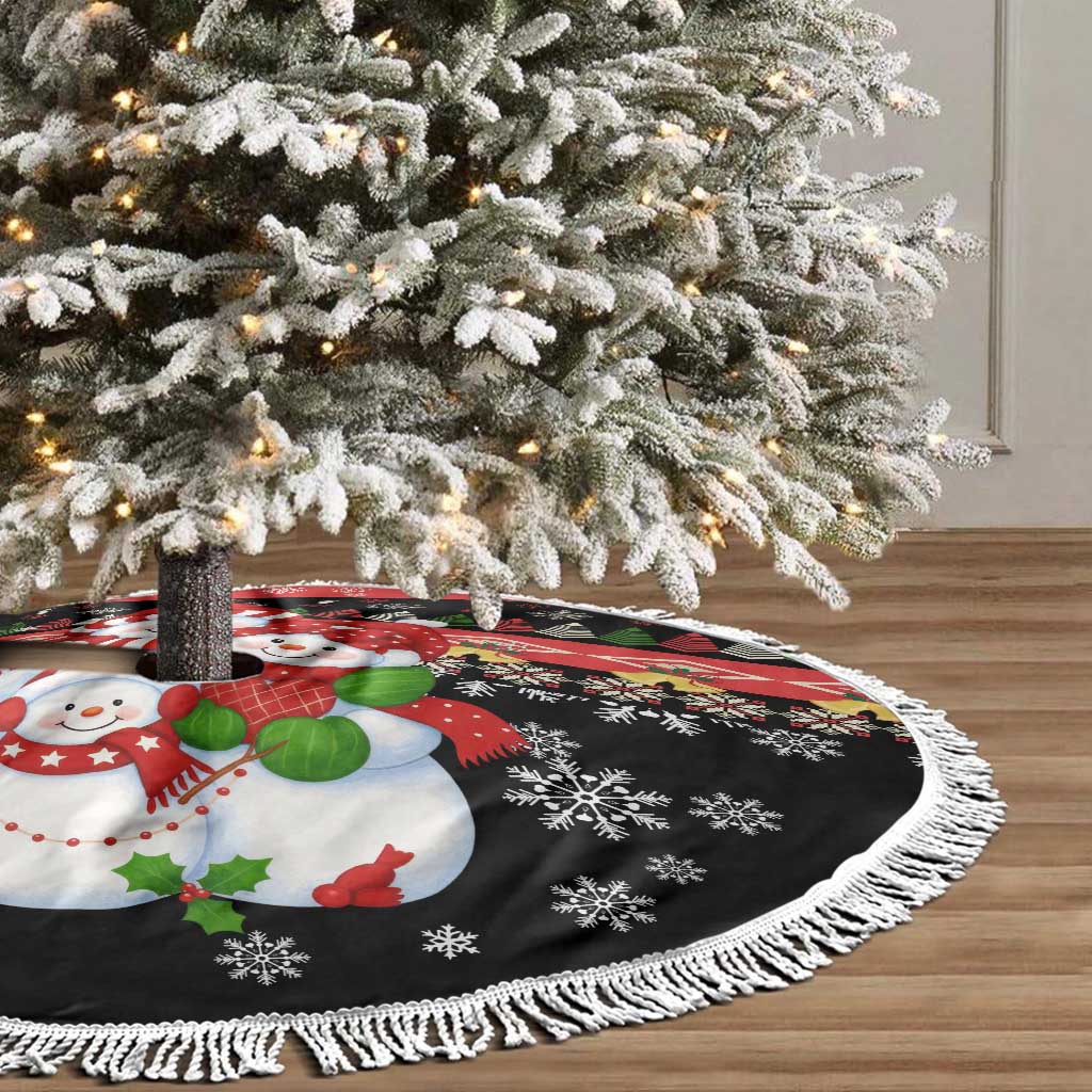 Lovely Snowman Christmas Tree Skirt Xmas Holiday Patterns - Wonder Print Shop