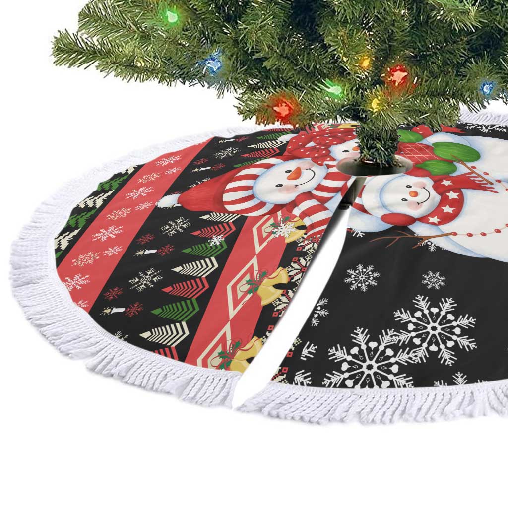 Lovely Snowman Christmas Tree Skirt Xmas Holiday Patterns - Wonder Print Shop