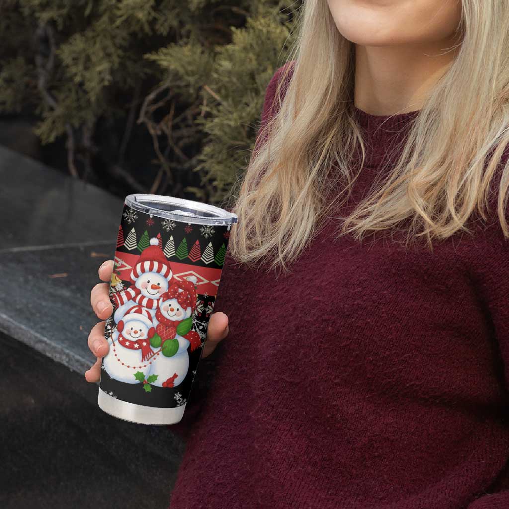 Lovely Snowman Christmas Tumbler Cup Xmas Holiday Patterns - Wonder Print Shop