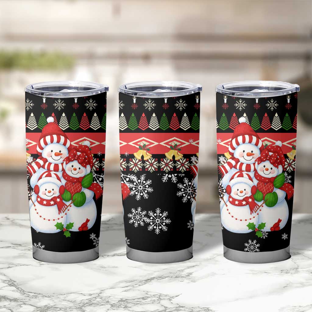 Lovely Snowman Christmas Tumbler Cup Xmas Holiday Patterns - Wonder Print Shop