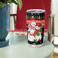 Lovely Snowman Christmas Tumbler Cup Xmas Holiday Patterns - Wonder Print Shop