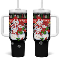 Lovely Snowman Christmas Tumbler With Handle Xmas Holiday Patterns - Wonder Print Shop