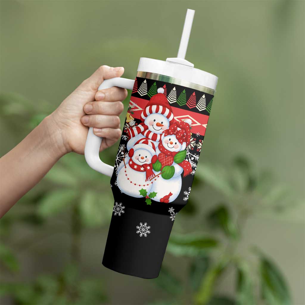 Lovely Snowman Christmas Tumbler With Handle Xmas Holiday Patterns - Wonder Print Shop