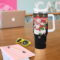Lovely Snowman Christmas Tumbler With Handle Xmas Holiday Patterns - Wonder Print Shop