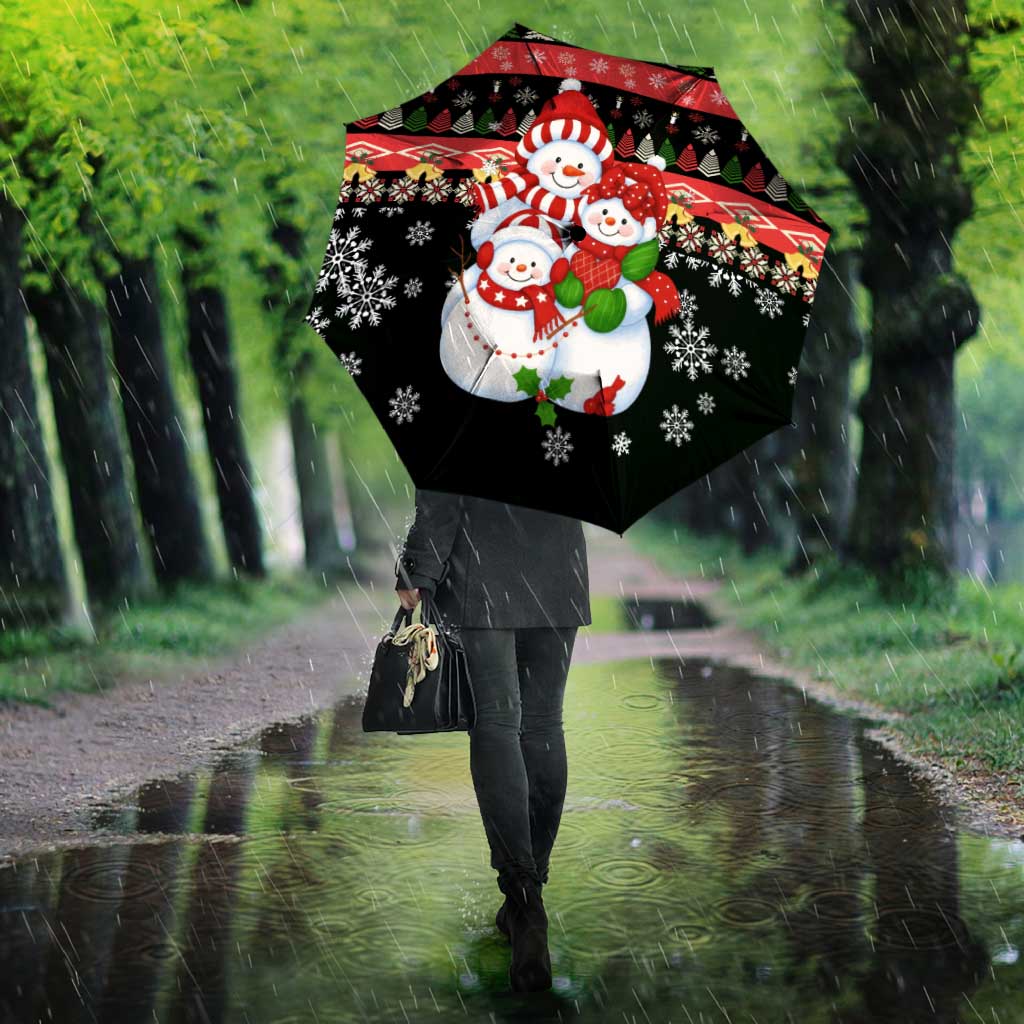 Lovely Snowman Christmas Umbrella Xmas Holiday Patterns - Wonder Print Shop