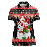 Lovely Snowman Christmas Women Polo Shirt Xmas Holiday Patterns - Wonder Print Shop