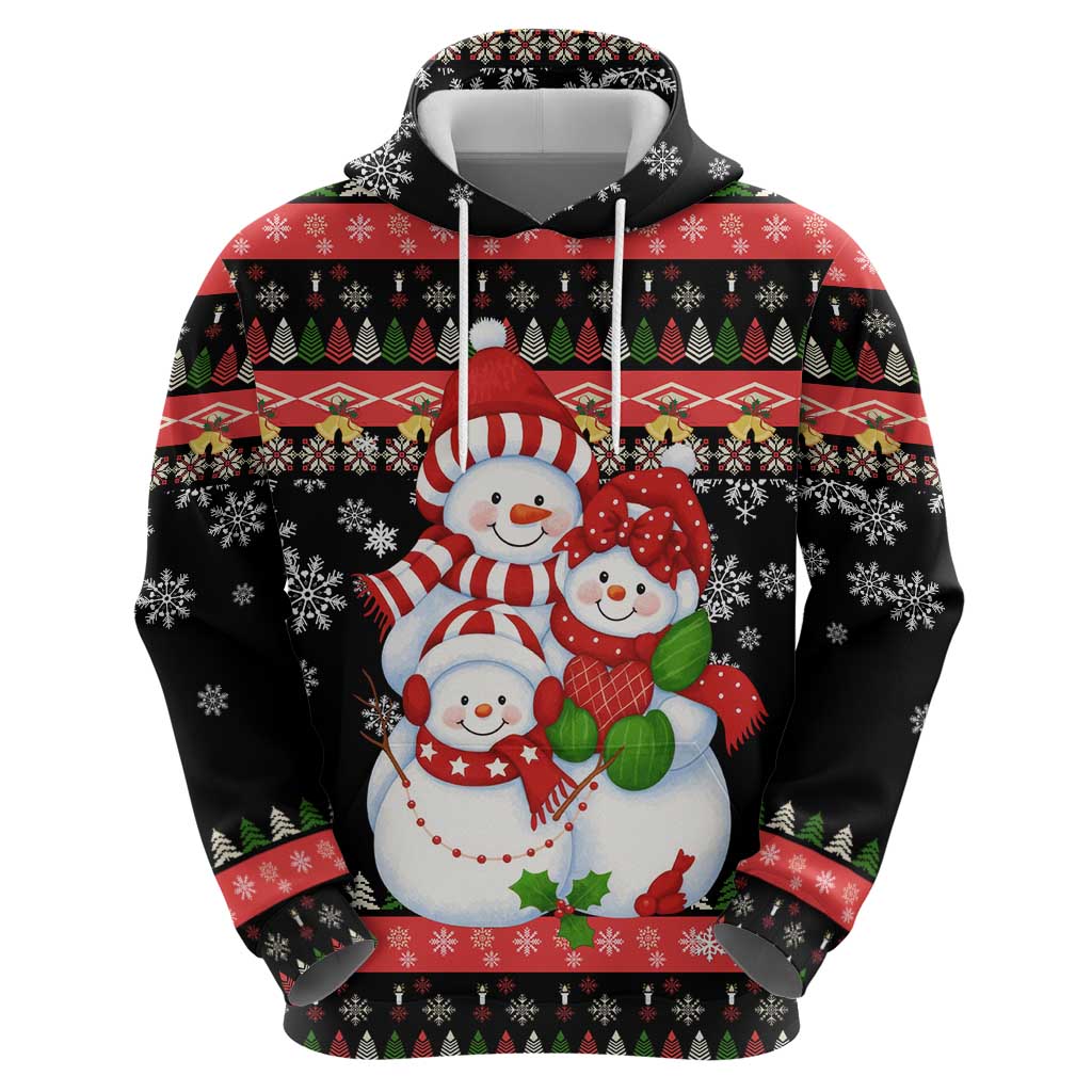 Lovely Snowman Christmas Zip Hoodie Xmas Holiday Patterns - Wonder Print Shop