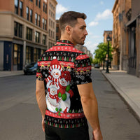 Lovely Snowman Christmas Zipper Polo Shirt Xmas Holiday Patterns - Wonder Print Shop