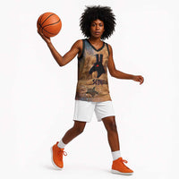 Seth Serpent Basketball Jersey Sandstorm Egyptian Chaos God in Ancient Desert Tones