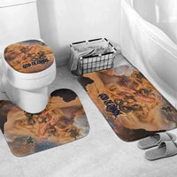 Seth Serpent Bathroom Set Sandstorm Egyptian Chaos God in Ancient Desert Tones