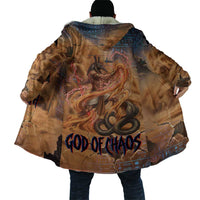 Seth Serpent Cloak Sandstorm Egyptian Chaos God in Ancient Desert Tones