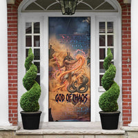 Seth Serpent Door Cover Sandstorm Egyptian Chaos God in Ancient Desert Tones