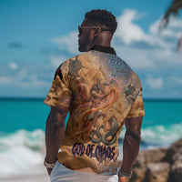 Seth Serpent Hawaiian Shirt Sandstorm Egyptian Chaos God in Ancient Desert Tones