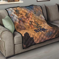 Seth Serpent Quilt Sandstorm Egyptian Chaos God in Ancient Desert Tones