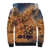 Seth Serpent Sherpa Hoodie Sandstorm Egyptian Chaos God in Ancient Desert Tones