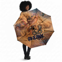 Seth Serpent Umbrella Sandstorm Egyptian Chaos God in Ancient Desert Tones