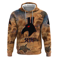 Seth Serpent Zip Hoodie Sandstorm Egyptian Chaos God in Ancient Desert Tones