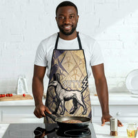 Suty Apron with Typhonic Beast Staff Ancient Egypt Symbolism