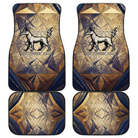 Suty Car Mats with Typhonic Beast Staff Ancient Egypt Symbolism