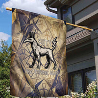 Suty Garden Flag with Typhonic Beast Staff Ancient Egypt Symbolism