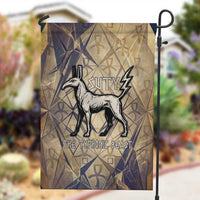 Suty Garden Flag with Typhonic Beast Staff Ancient Egypt Symbolism