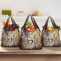 Suty Grocery Bag with Typhonic Beast Staff Ancient Egypt Symbolism
