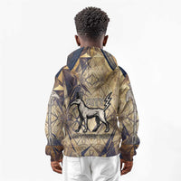 Suty Kid Hoodie with Typhonic Beast Staff Ancient Egypt Symbolism