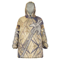 Suty Kid Wearable Blanket Hoodie with Typhonic Beast Staff Ancient Egypt Symbolism