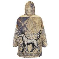Suty Kid Wearable Blanket Hoodie with Typhonic Beast Staff Ancient Egypt Symbolism