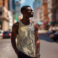 Suty Men Tank Top with Typhonic Beast Staff Ancient Egypt Symbolism