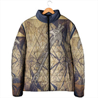 Suty Padded Jacket with Typhonic Beast Staff Ancient Egypt Symbolism