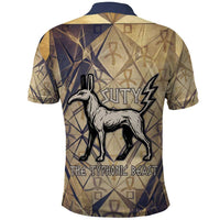 Suty Polo Shirt with Typhonic Beast Staff Ancient Egypt Symbolism