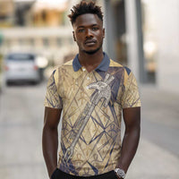 Suty Polo Shirt with Typhonic Beast Staff Ancient Egypt Symbolism