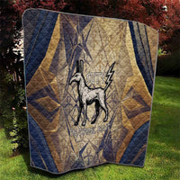 Suty Quilt with Typhonic Beast Staff Ancient Egypt Symbolism