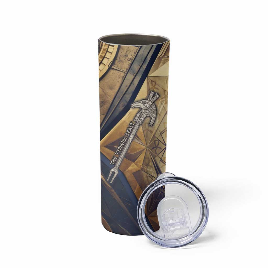 Suty Skinny Tumbler with Typhonic Beast Staff Ancient Egypt Symbolism