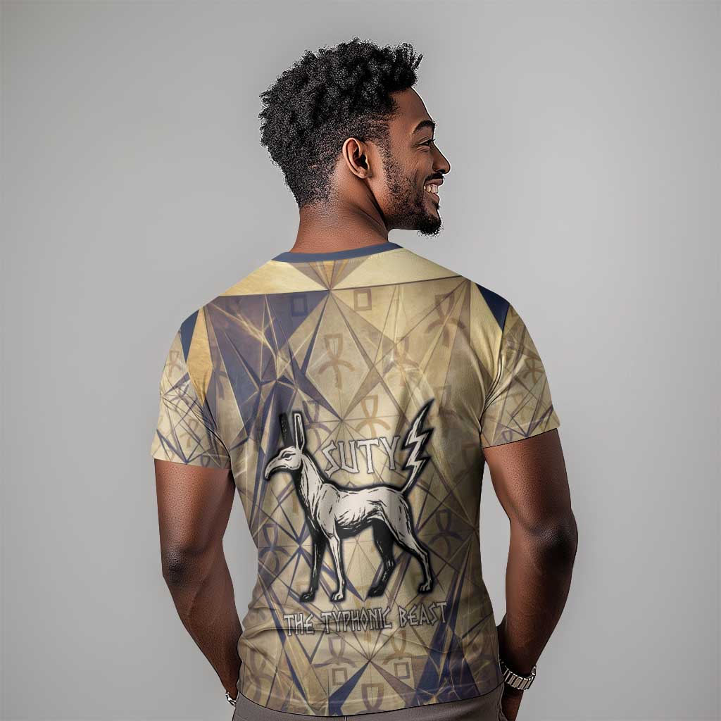 Suty T shirt with Typhonic Beast Staff Ancient Egypt Symbolism