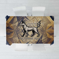 Suty Tablecloth with Typhonic Beast Staff Ancient Egypt Symbolism