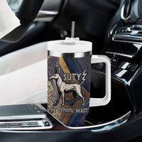 Suty Tumbler With Handle with Typhonic Beast Staff Ancient Egypt Symbolism