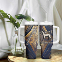 Suty Tumbler With Handle with Typhonic Beast Staff Ancient Egypt Symbolism