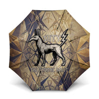 Suty Umbrella with Typhonic Beast Staff Ancient Egypt Symbolism