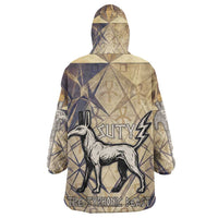 Suty Wearable Blanket Hoodie with Typhonic Beast Staff Ancient Egypt Symbolism