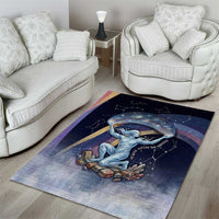 Shu Celestial Constellations Area Rug Rainbow Ancient Egyptian Sky Deity Theme