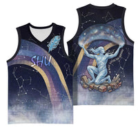 Shu Celestial Constellations Basketball Jersey Rainbow Ancient Egyptian Sky Deity Theme