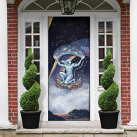 Shu Celestial Constellations Door Cover Rainbow Ancient Egyptian Sky Deity Theme