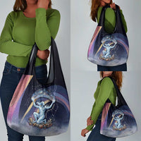Shu Celestial Constellations Grocery Bag Rainbow Ancient Egyptian Sky Deity Theme