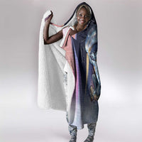 Shu Celestial Constellations Hooded Blanket Rainbow Ancient Egyptian Sky Deity Theme