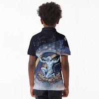 Shu Celestial Constellations Kid Polo Shirt Rainbow Ancient Egyptian Sky Deity Theme
