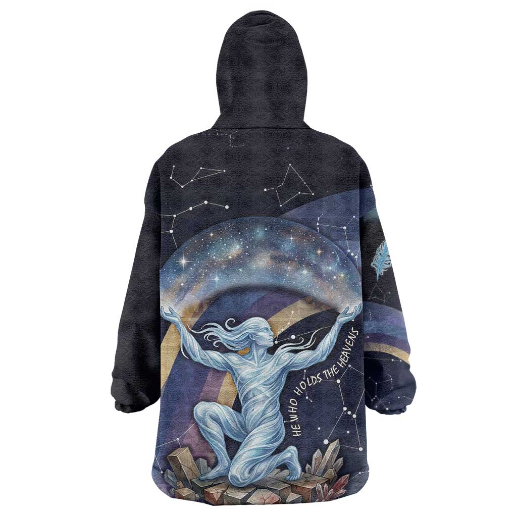 Shu Celestial Constellations Kid Wearable Blanket Hoodie Rainbow Ancient Egyptian Sky Deity Theme