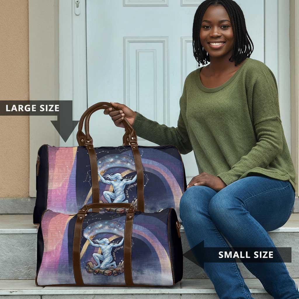 Shu Celestial Constellations Travel Bag Rainbow Ancient Egyptian Sky Deity Theme