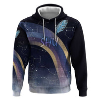 Shu Celestial Constellations Zip Hoodie Rainbow Ancient Egyptian Sky Deity Theme